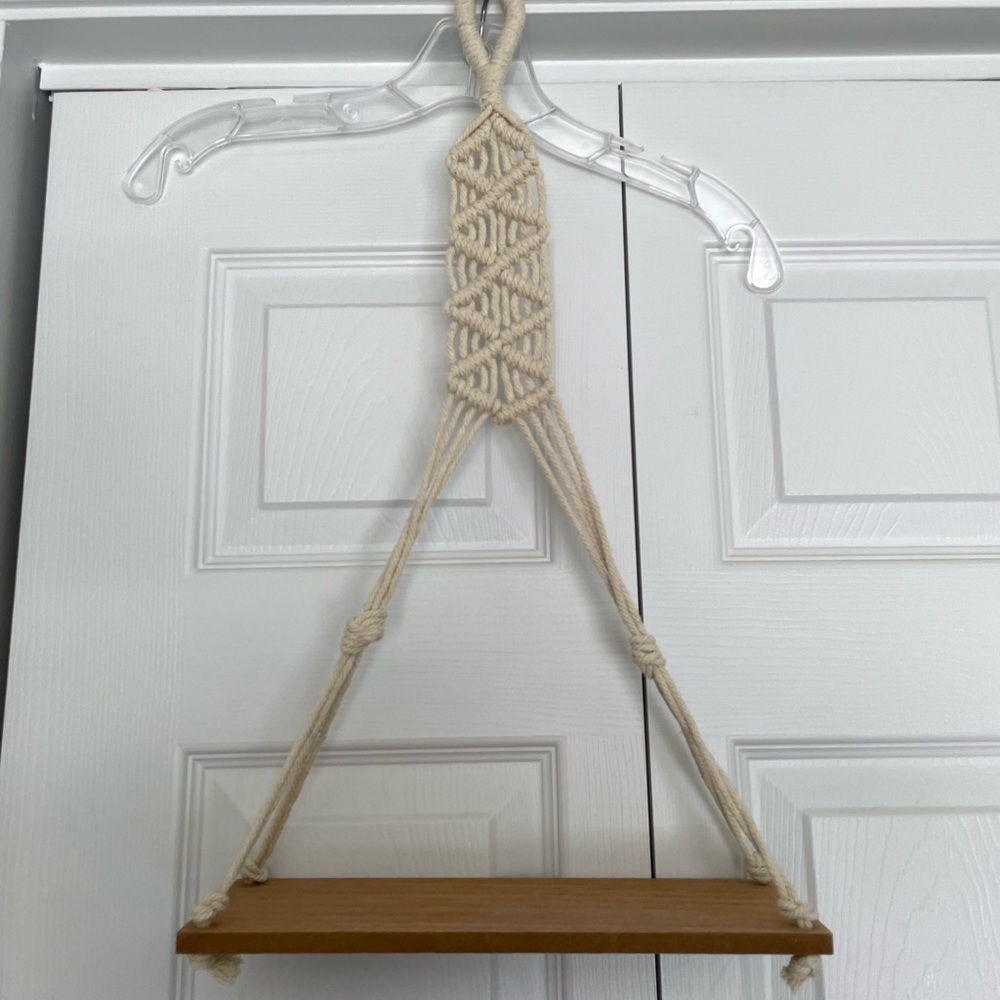 Macrame Hanging Wall Shelf